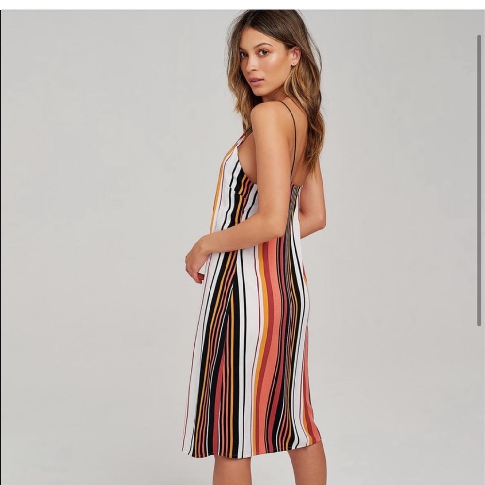 Volcom Striped Midi Dress Size XS